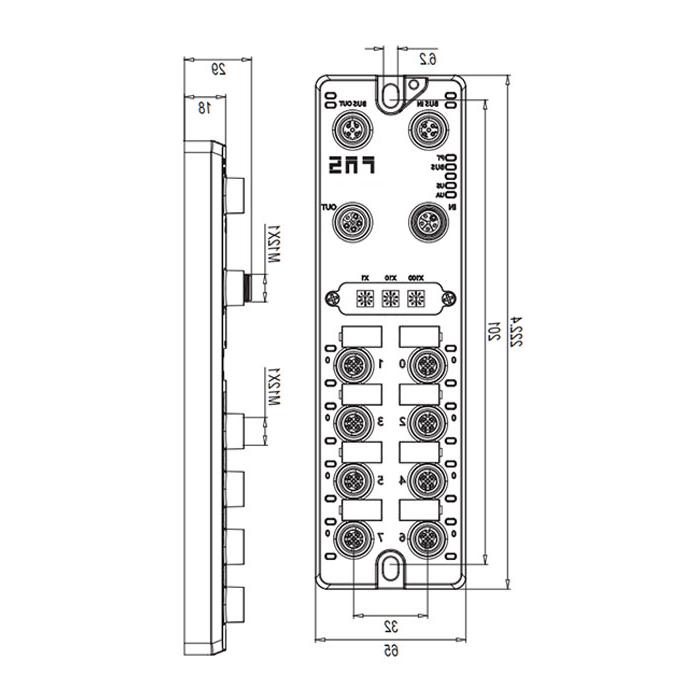 Profibus-DP protocol, M12 interface, 16DI/DO configurable, PNP, remote module, 003E31